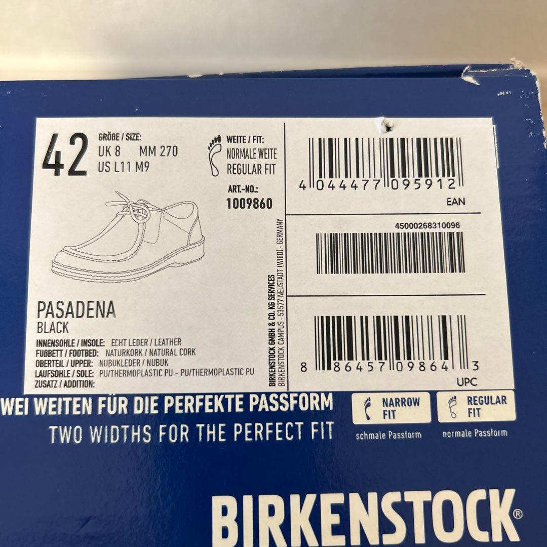 ビルケンシュトック パサデナ 42 ブラック