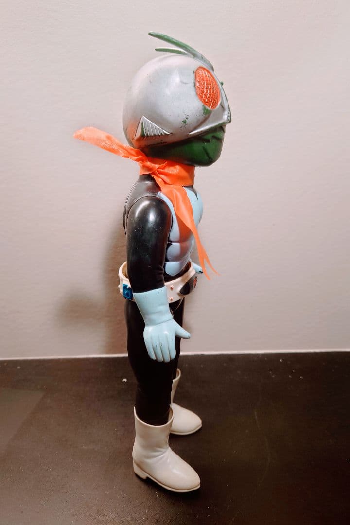 当時物 旧バンダイ製 仮面ライダー スタンダード ソフビ 後期タイプ 面取れ