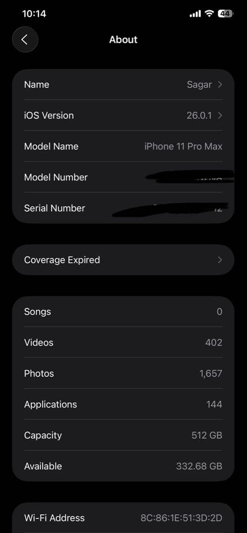 携帯電話本体 Iphone 11 pro max 512Gb