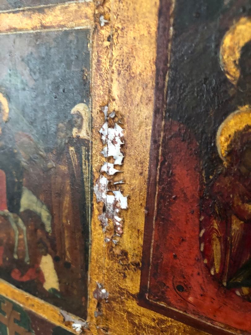 パレスチナ・ベツレヘムにて購入　アンティーク　イコン　キリスト教　宗教画