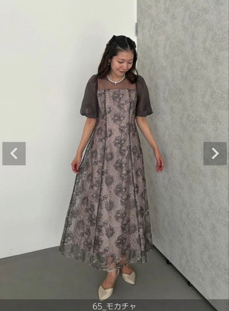 Dorry Doll ニュアンスフラワーレースドレス　お呼ばれドレス