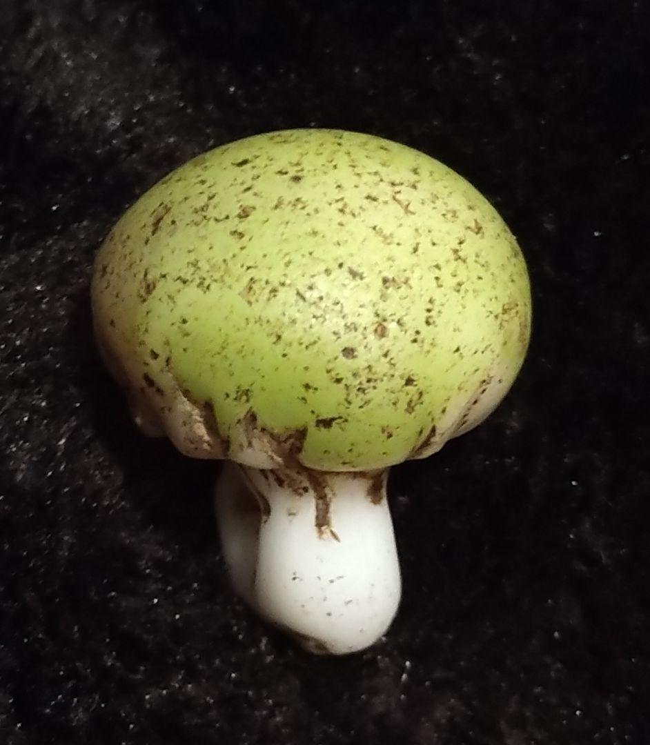 激レア 中国骨董品 アンティーク 少数民族 きのこ型 蜻蛉玉 硝子ビーズ