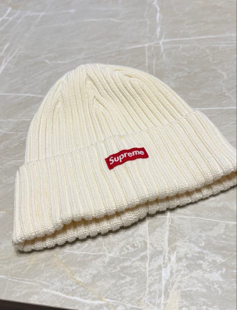 supreme ニット帽 白