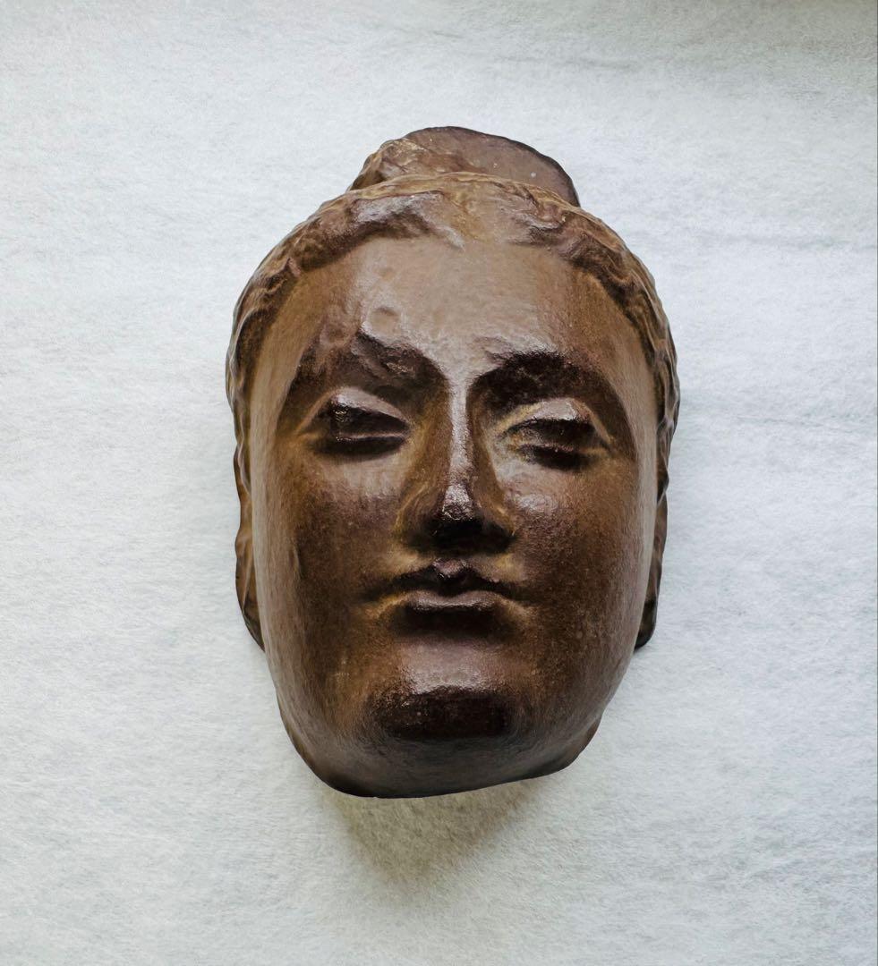 古代風陶器製　顔の彫刻　レア物骨董品