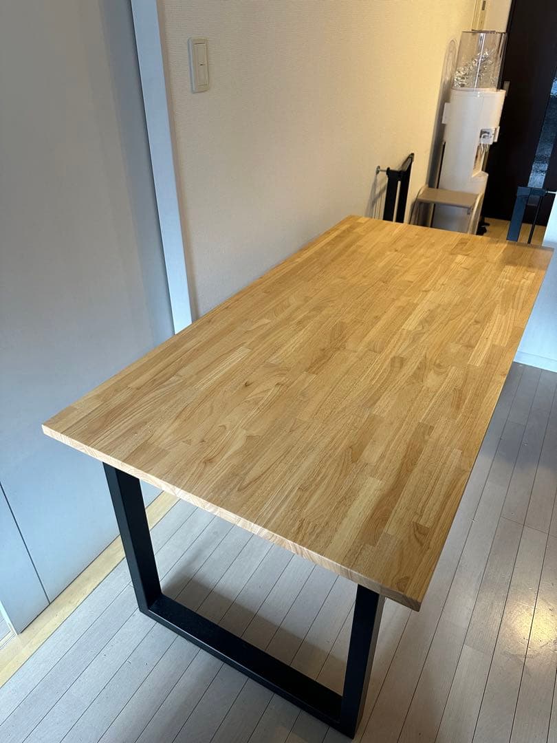 KANADEMONO ダイニングテーブル 160×80ラバーウッドナチュラル