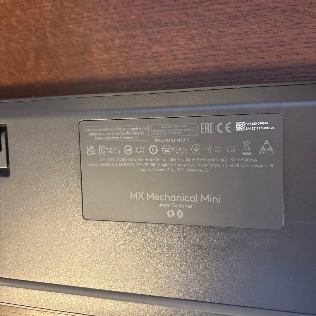 Logi>MX Mechanical Mini>日本語配列>赤軸