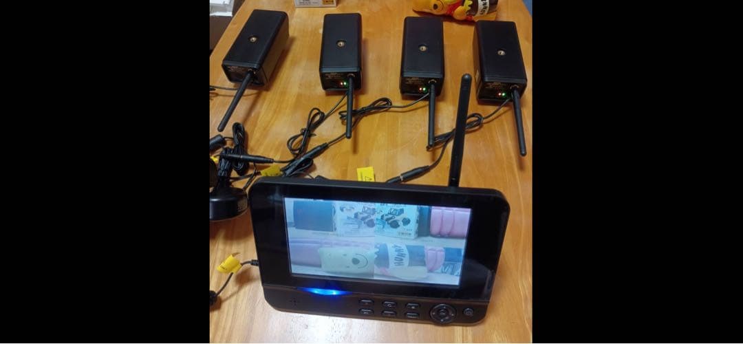 防犯カメラシステム 7インチ 4台セット　 400-CAM035-4