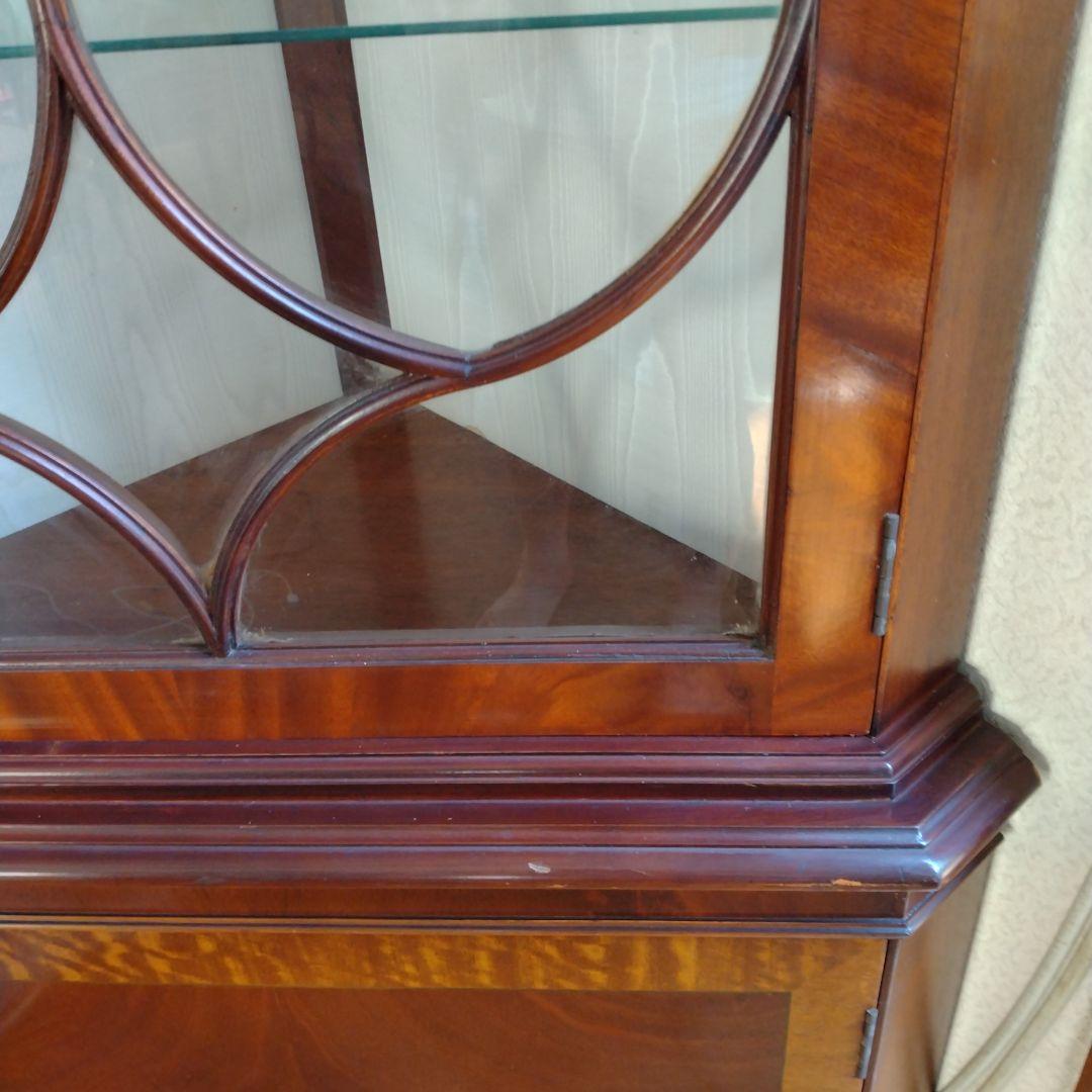 英アンティーク コーナーキャビネット