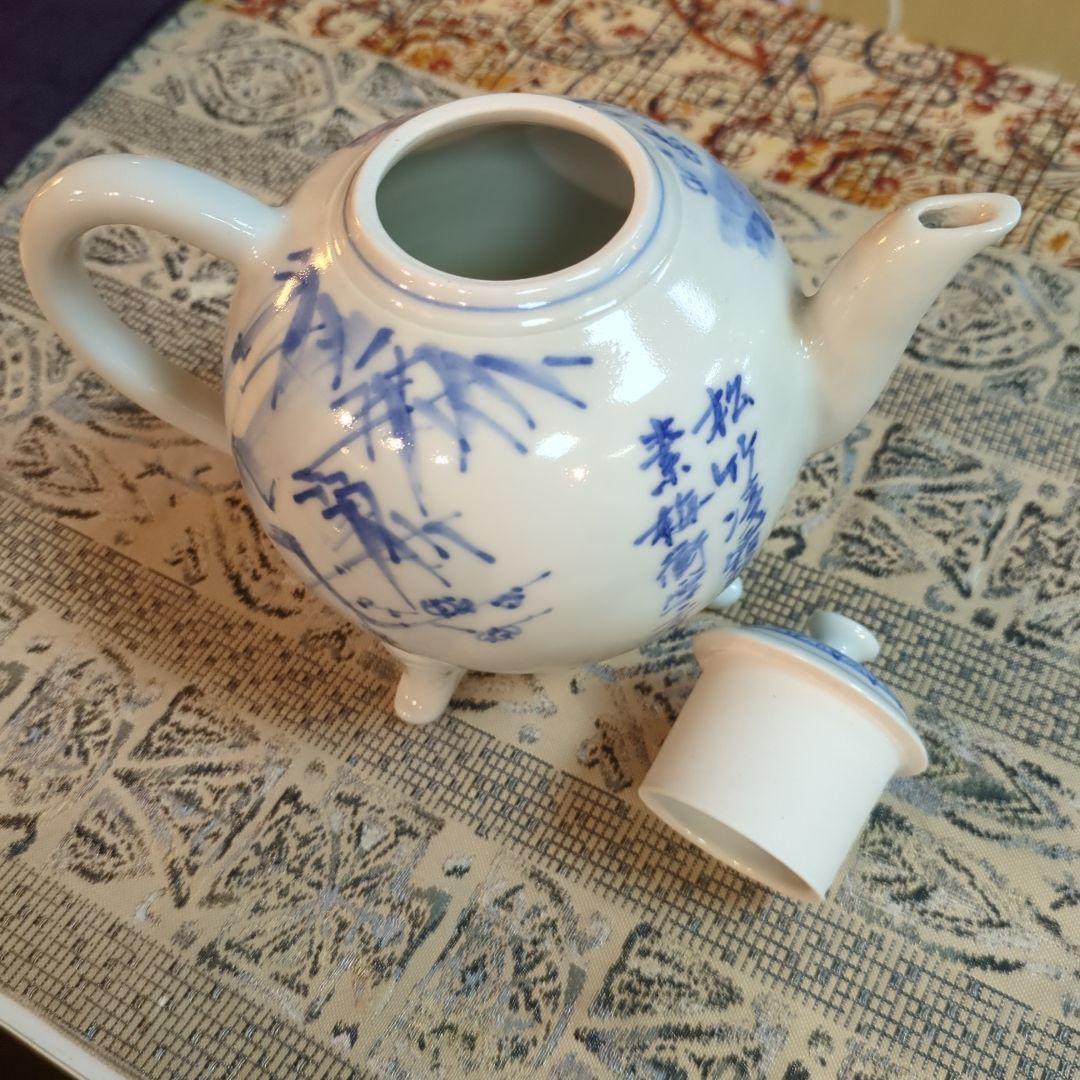 水注　三友図　三足　雲林院寶山作　木箱入