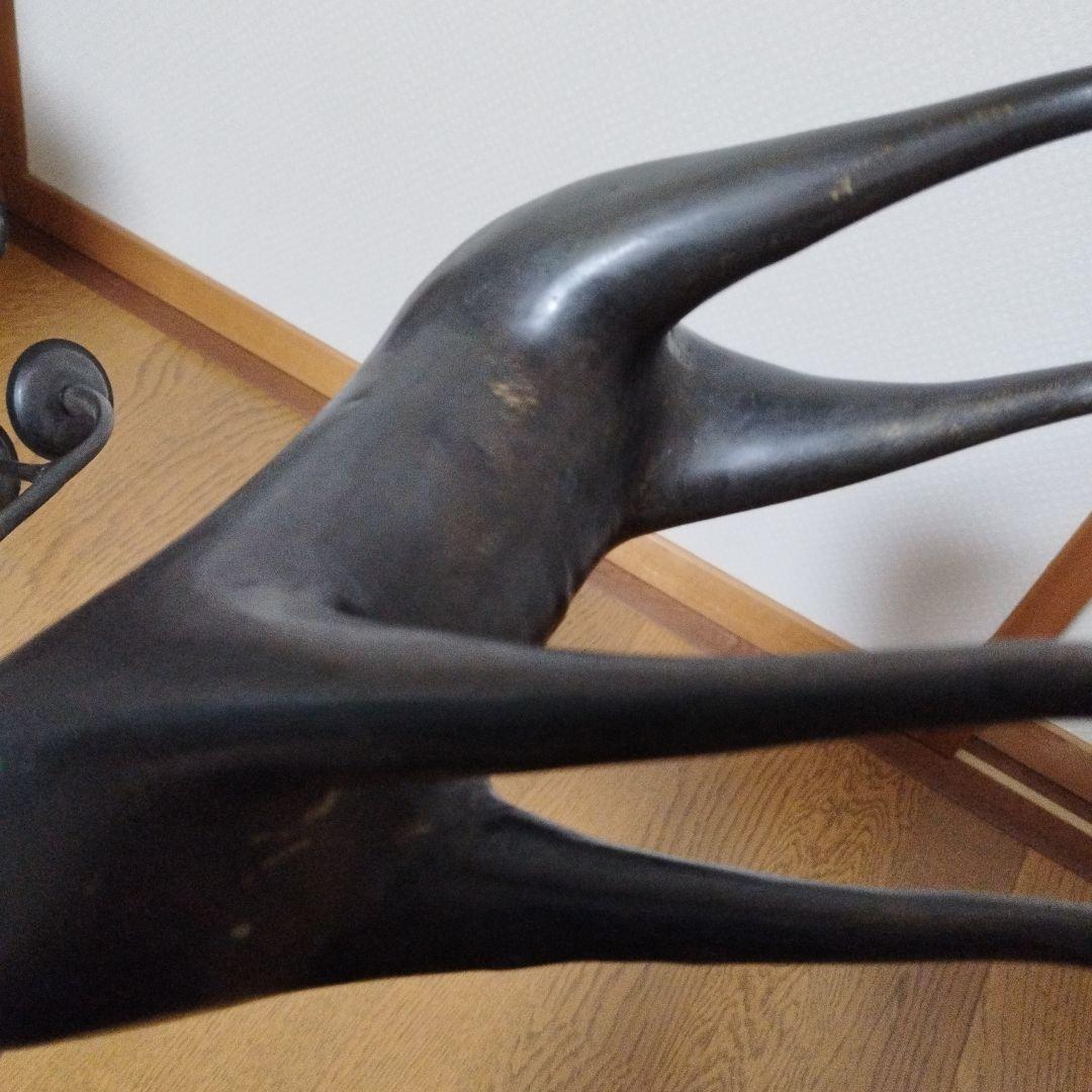 アンティーク　鹿の形状の金属製キャンドルスタンド