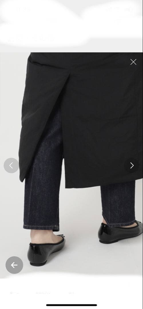 B.C STOCK ワッシャーナイロンダウン チェスターコート　ブラック　S