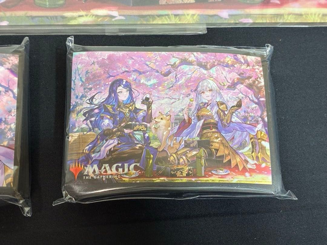 MTG 放浪皇のお花見キャンペーン ビジュアルボードxスリーブ２種xスタンド