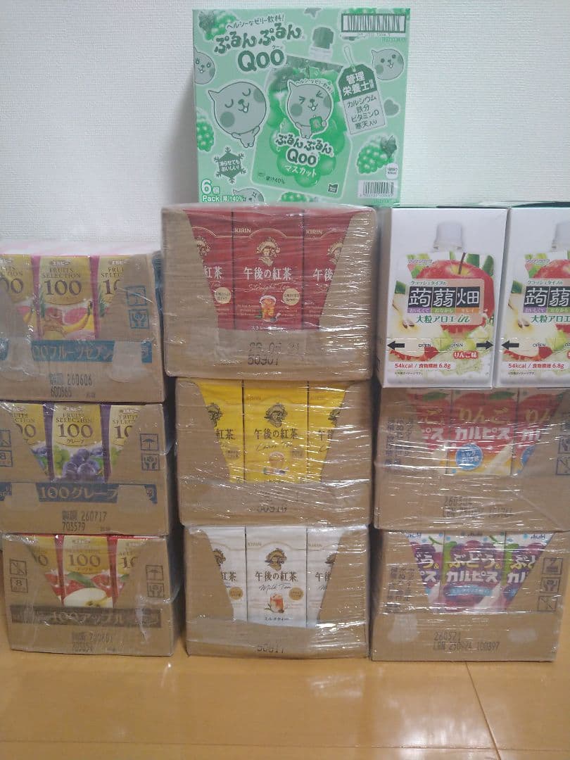 午後の紅茶　カルピス　フルーツセッション　蒟蒻畑　Qoo　ソフトドリンク