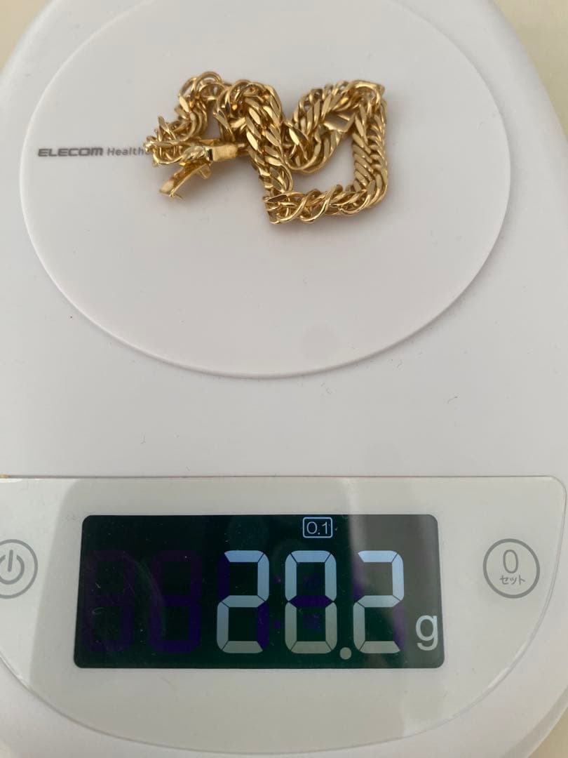 K18 喜平8面トリプルブレスレット20.2g造幣局マーク刻印入　値下交渉可