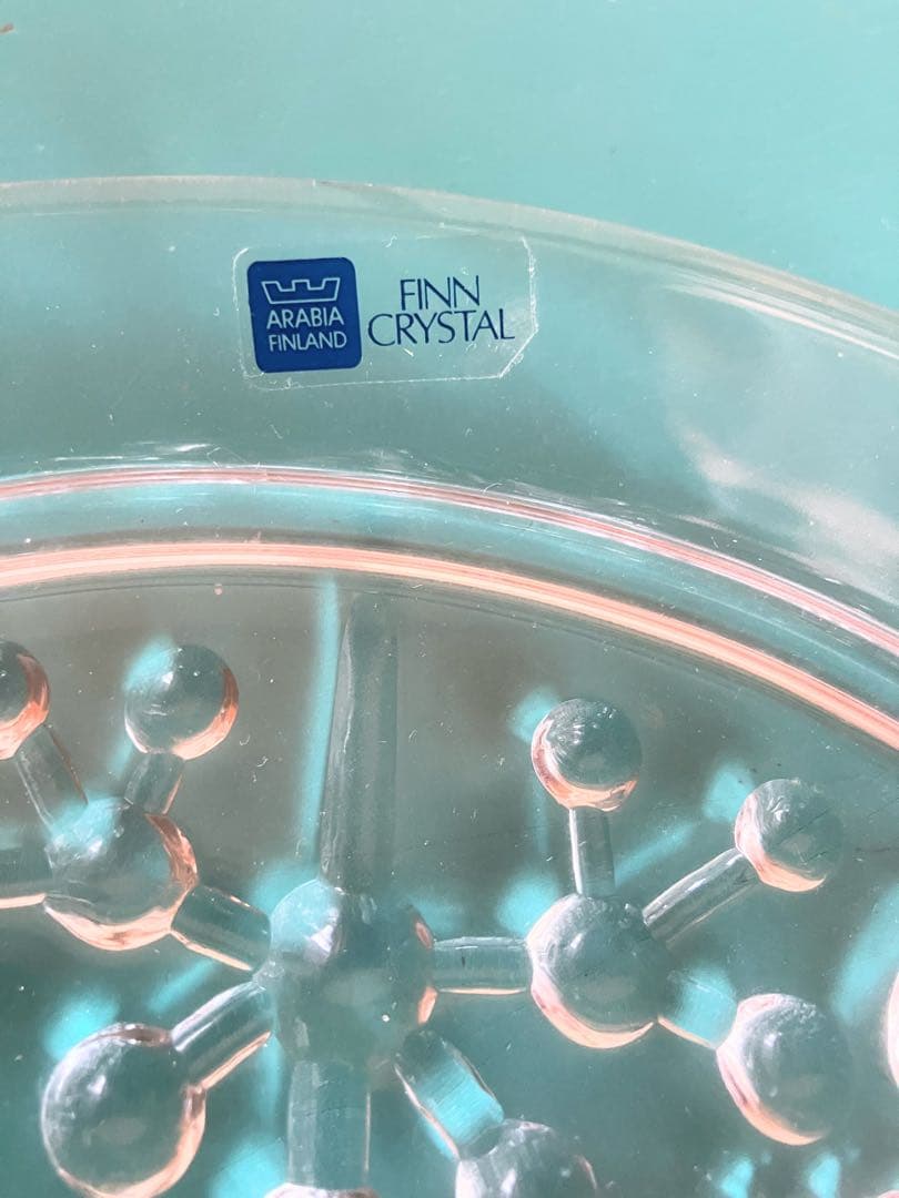 【値下げ】ARABIA FINLAND フィンランドクリスタル ガラスプレート