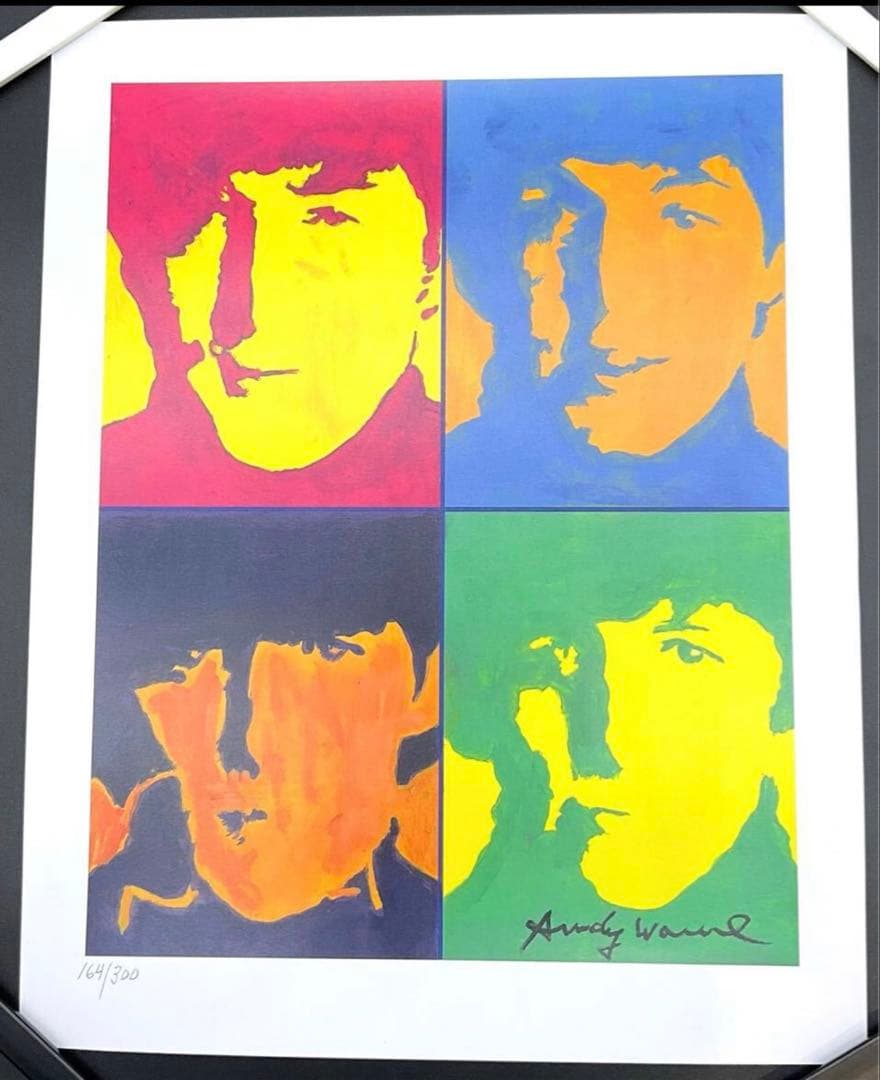 美品 アンディ ウォーホル リトグラフ ビートルズ 世界 300枚限定