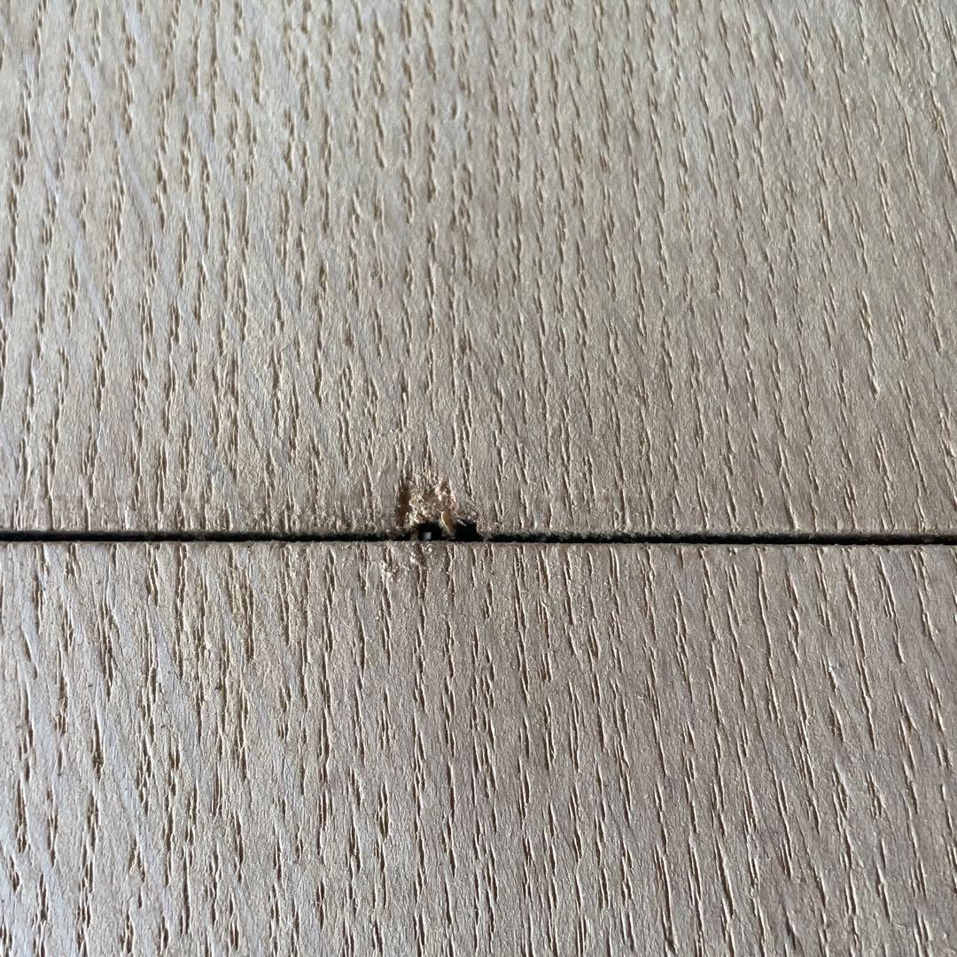 ビンテージ ラウンドエクステンションダイニングテーブル 剥離