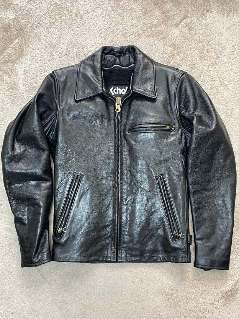 【週末セール】美品 Schott .N.Y.C ショット シングル ライダース