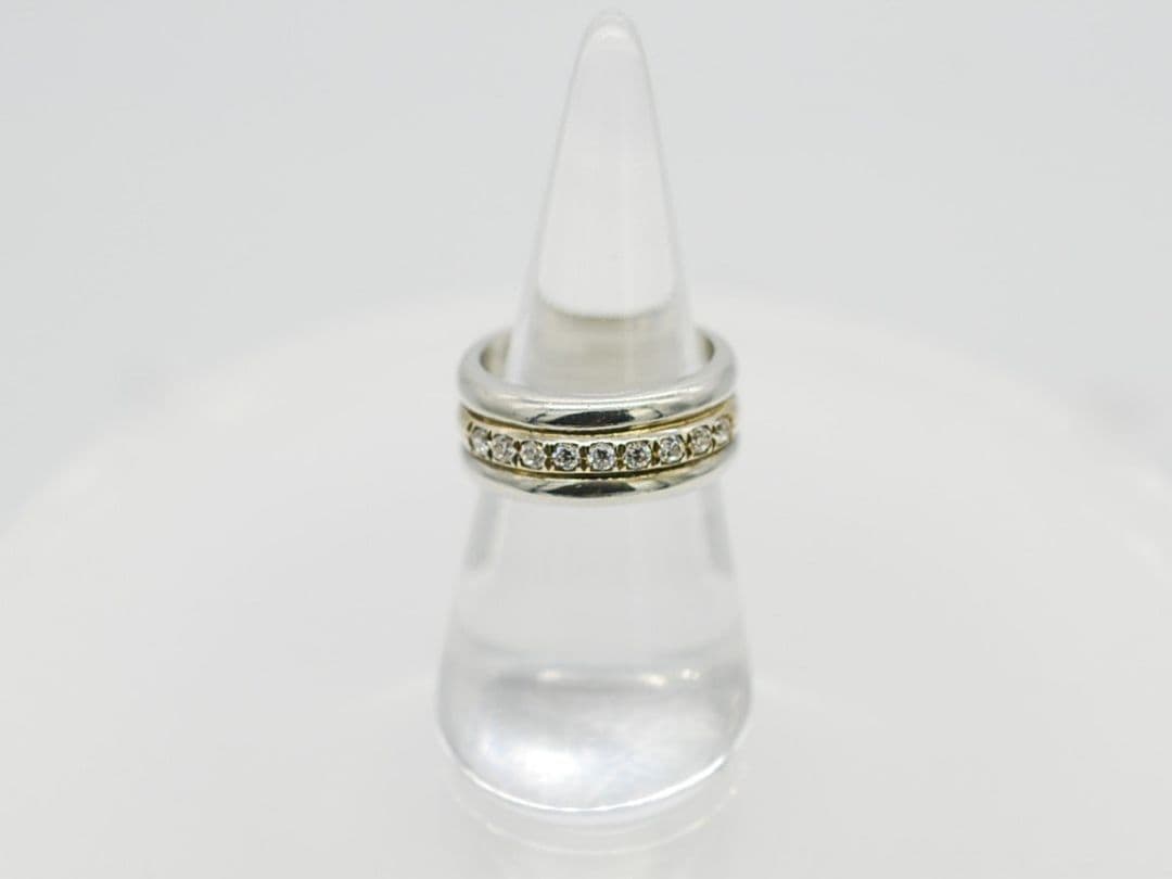 スタージュエリーSTARJEWELRYコンビリング指輪12号金K10　AG925