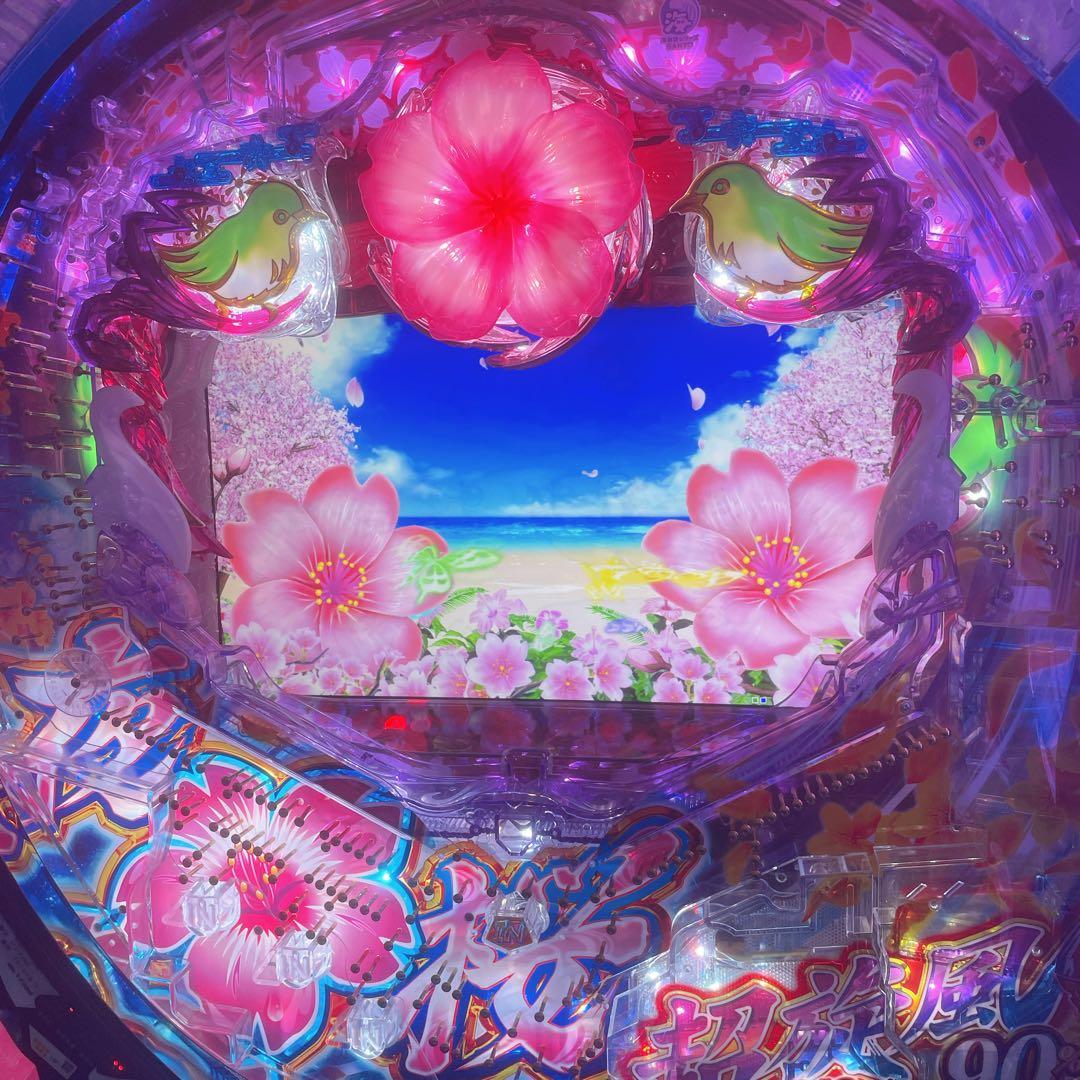 【極美品】スーパー海物語 パチンコ実機 沖縄5 夜桜超旋風319