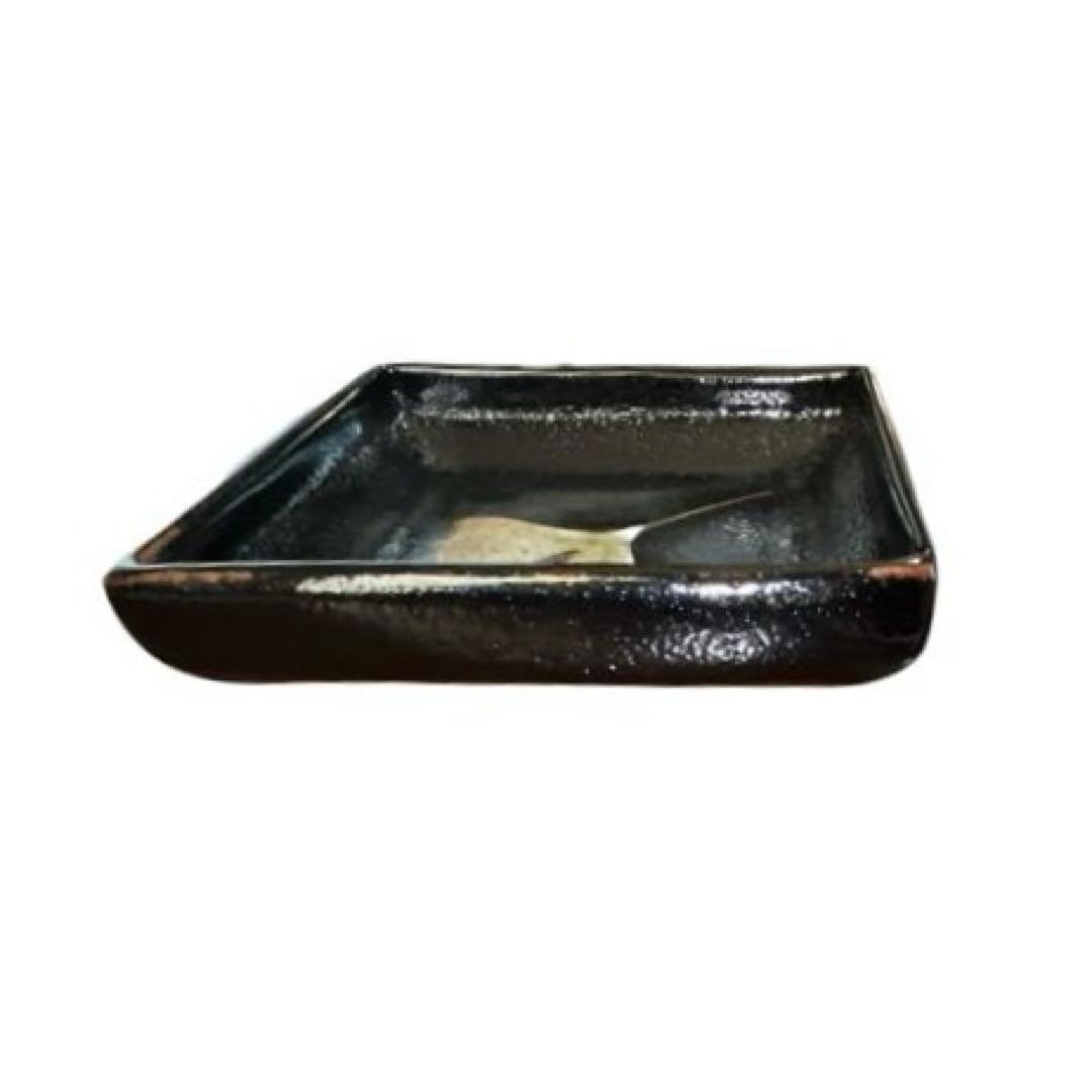 十三代 中里太郎右衛門陶房 唐津焼 角皿 2枚セット イチョウ 松 共箱付