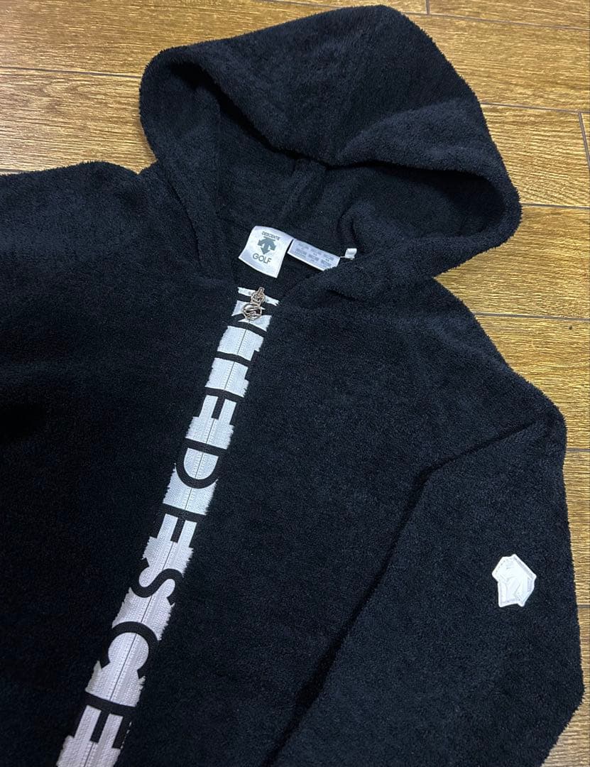 h*o様 DESCENTE GOLF ふわモコ❣️パーカー　ブラック　M
