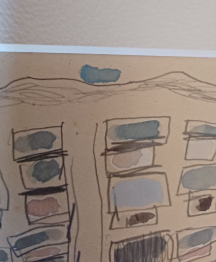 【希少・真作】串田孫一　水彩・鉛筆（紙）