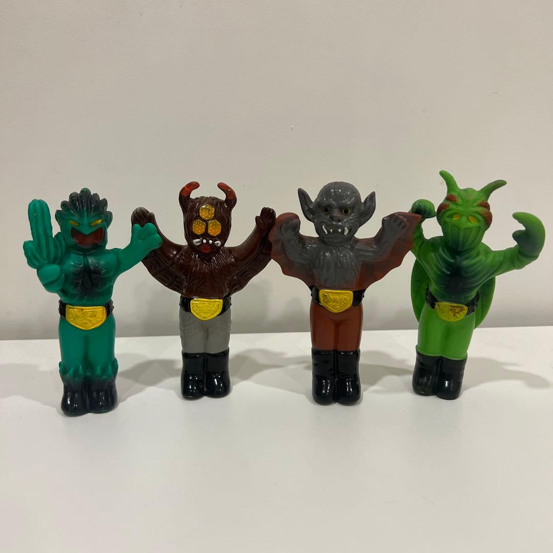 A*n様 ツクダ 当時物 仮面ライダー ソフビ 指人形 4体セット