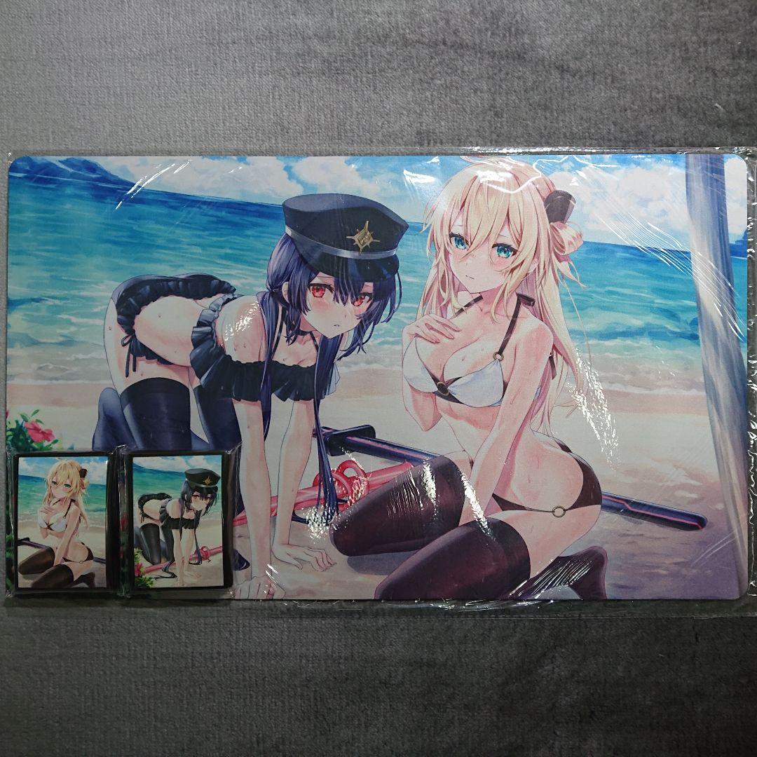 α1 遊戯王 浜辺&水着 閃刀姫 レイ&ロゼ(旧作) スリーブ&プレイマット