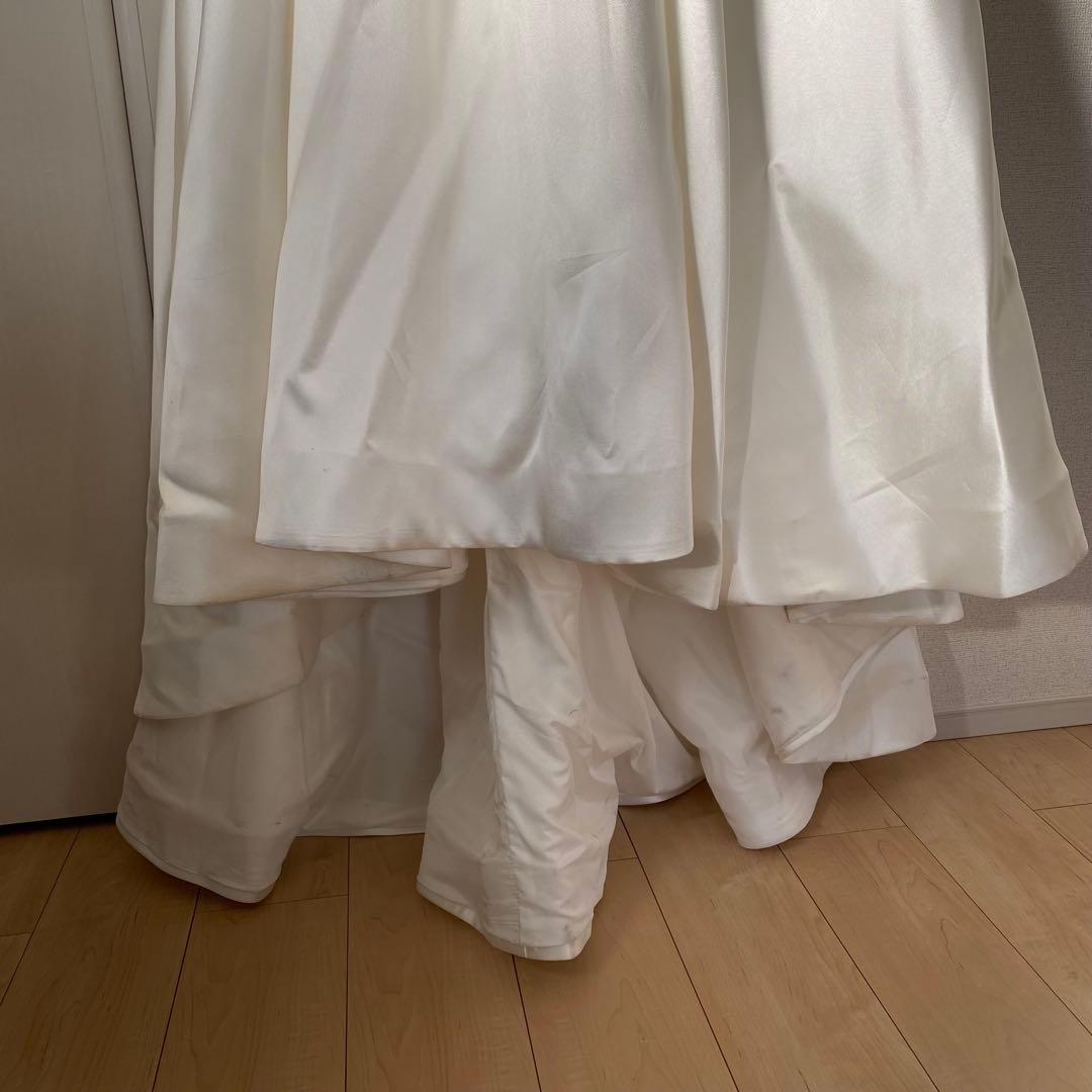 ミカド風サテン ウエディングドレス (W259)