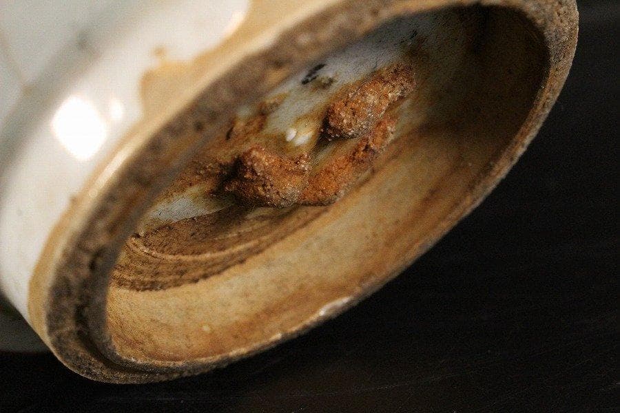 中国美術 呉須赤絵 魁紋 碗 φ21cm 旧家蔵出