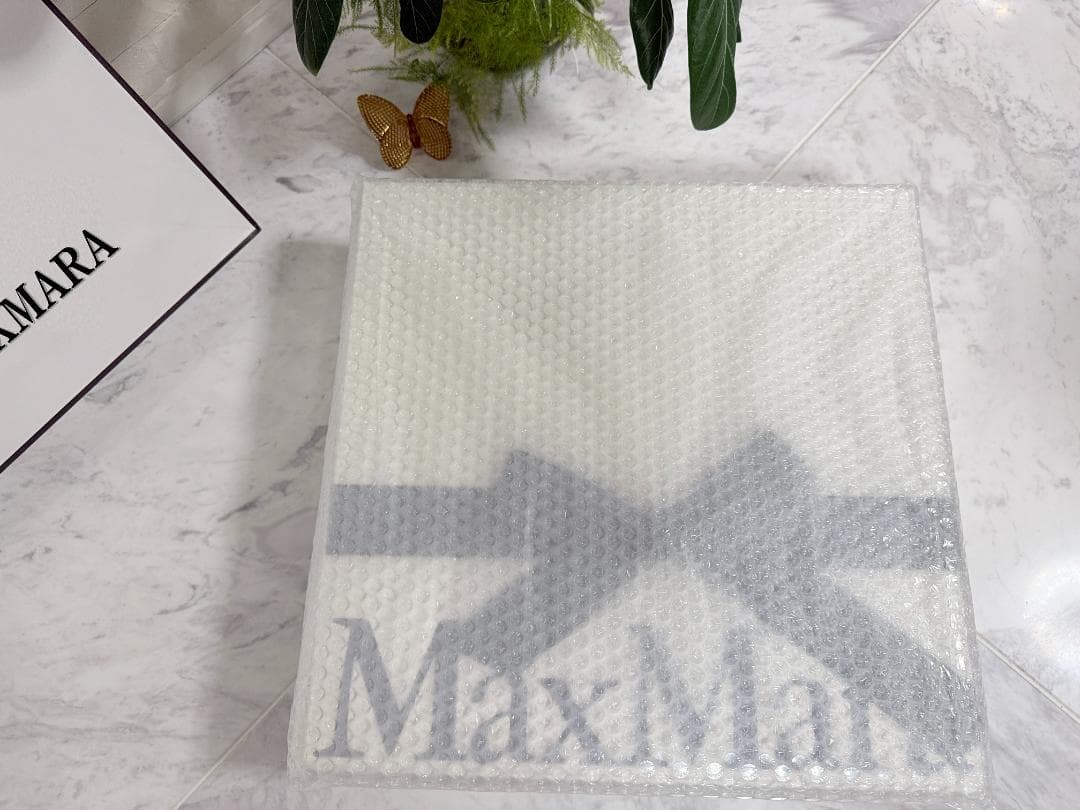 未使用級★Max Mara/マックスマーラ テディマフラー ストール ホワイト