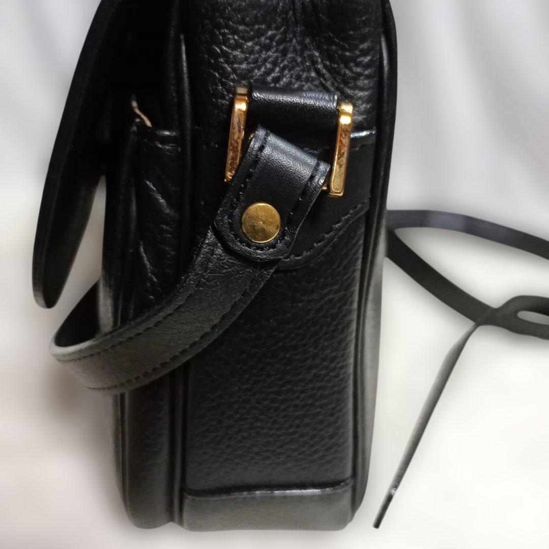 ★BURBERRY★バーバリー レザー ショルダーバッグ 黒 　ノバチェック