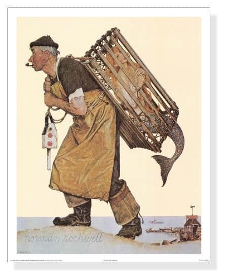 額装品/Fishing/ノーマン ロックウェル/アート/ポスター/インテリア