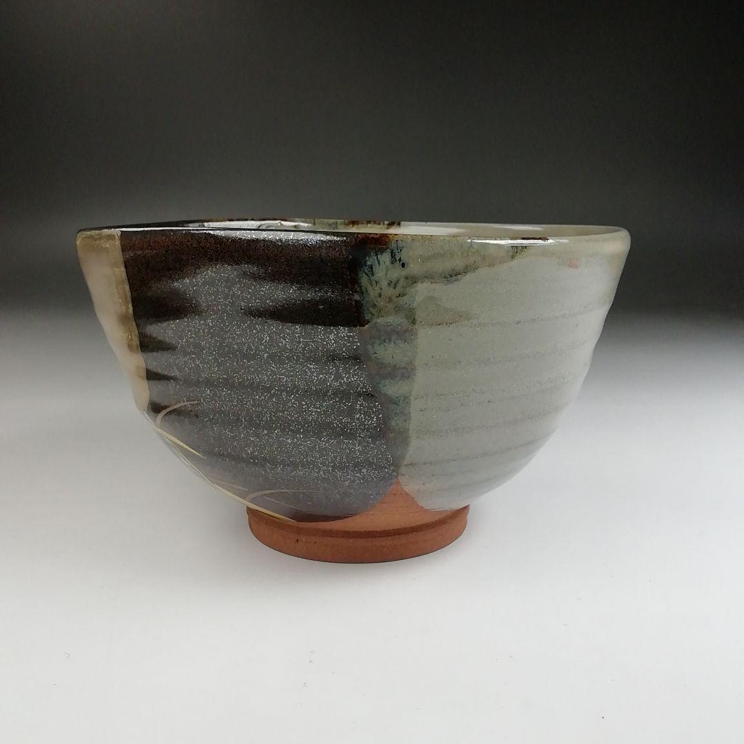 Ｔ８７２　茶碗　『掛分　月にすすき』『宮川香せつ 造』　共箱　抹茶碗　茶道具