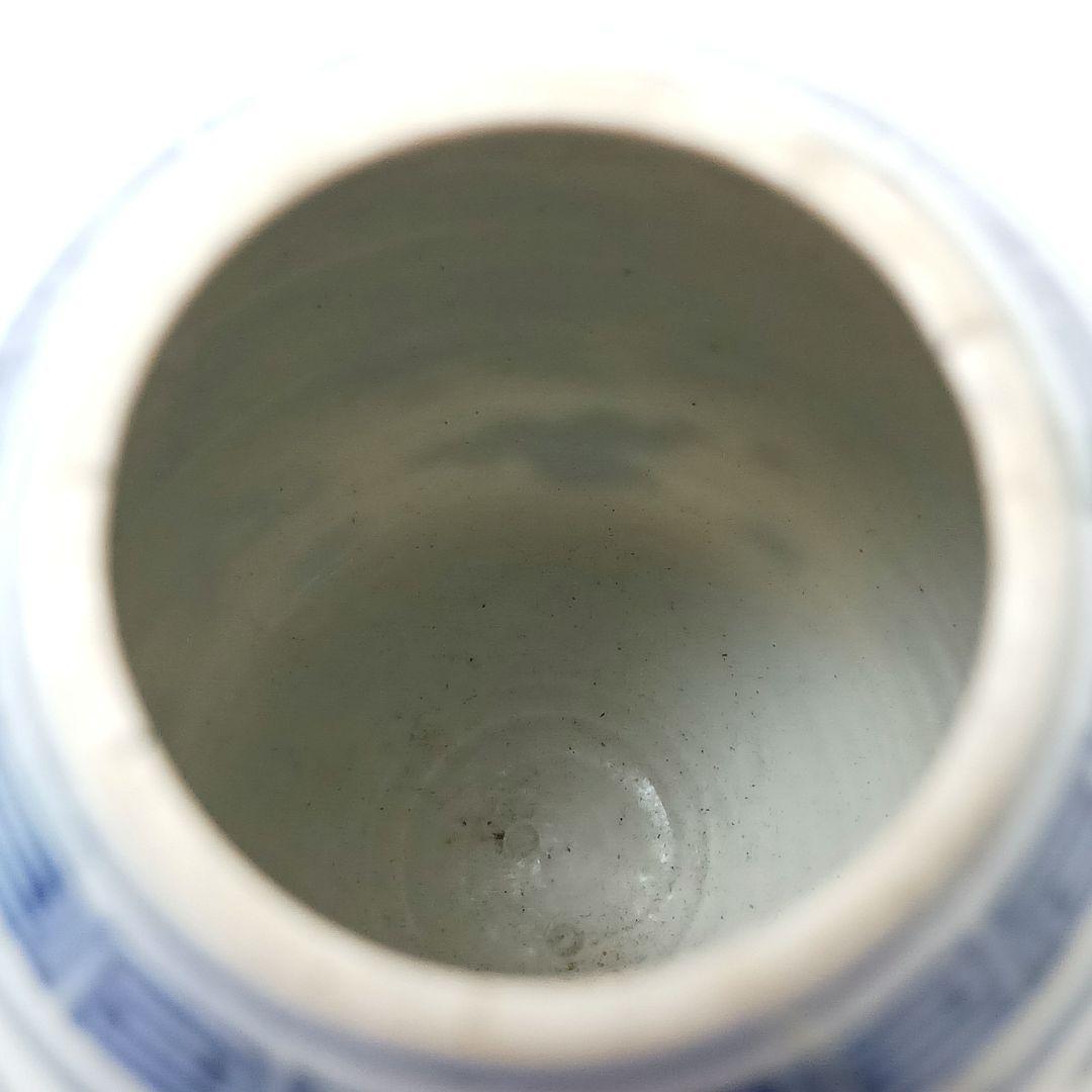 Y2466 清代唐物 新渡 古染付龍細密絵付急須 水注 萬歴年製　ma ten