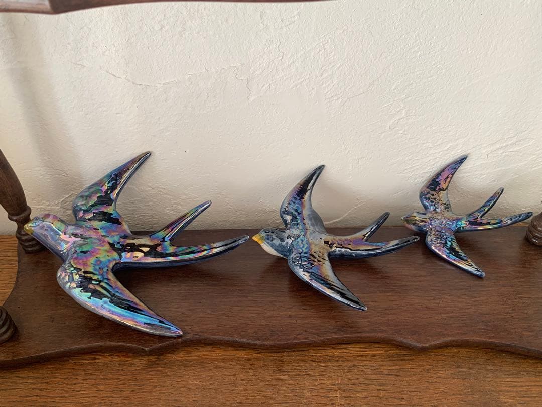 ベルギー　ツバメ　３個セット　壁掛け　ブロカント