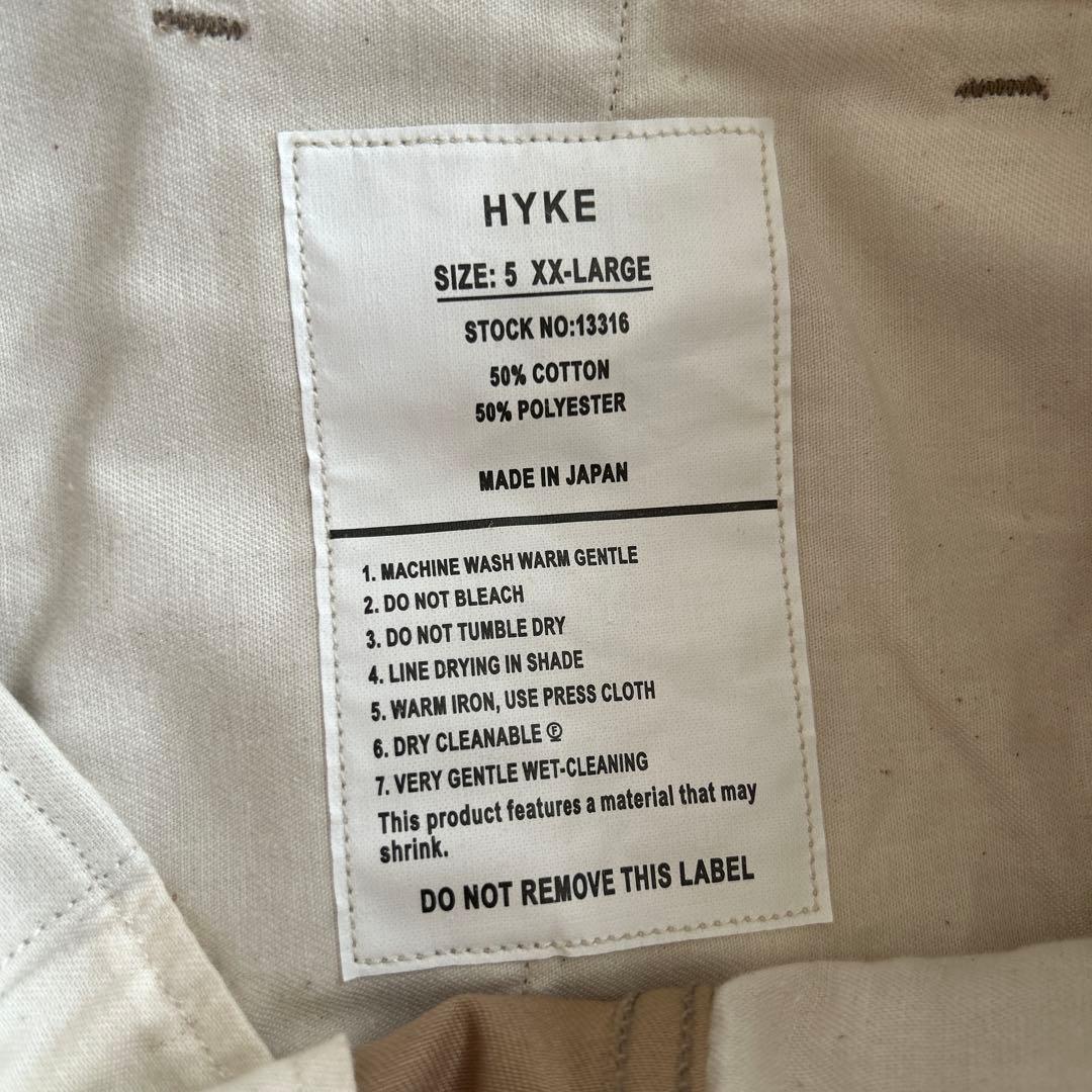 HYKE ワイドパンツ　チノパンツ　サイズ5 ベージュ