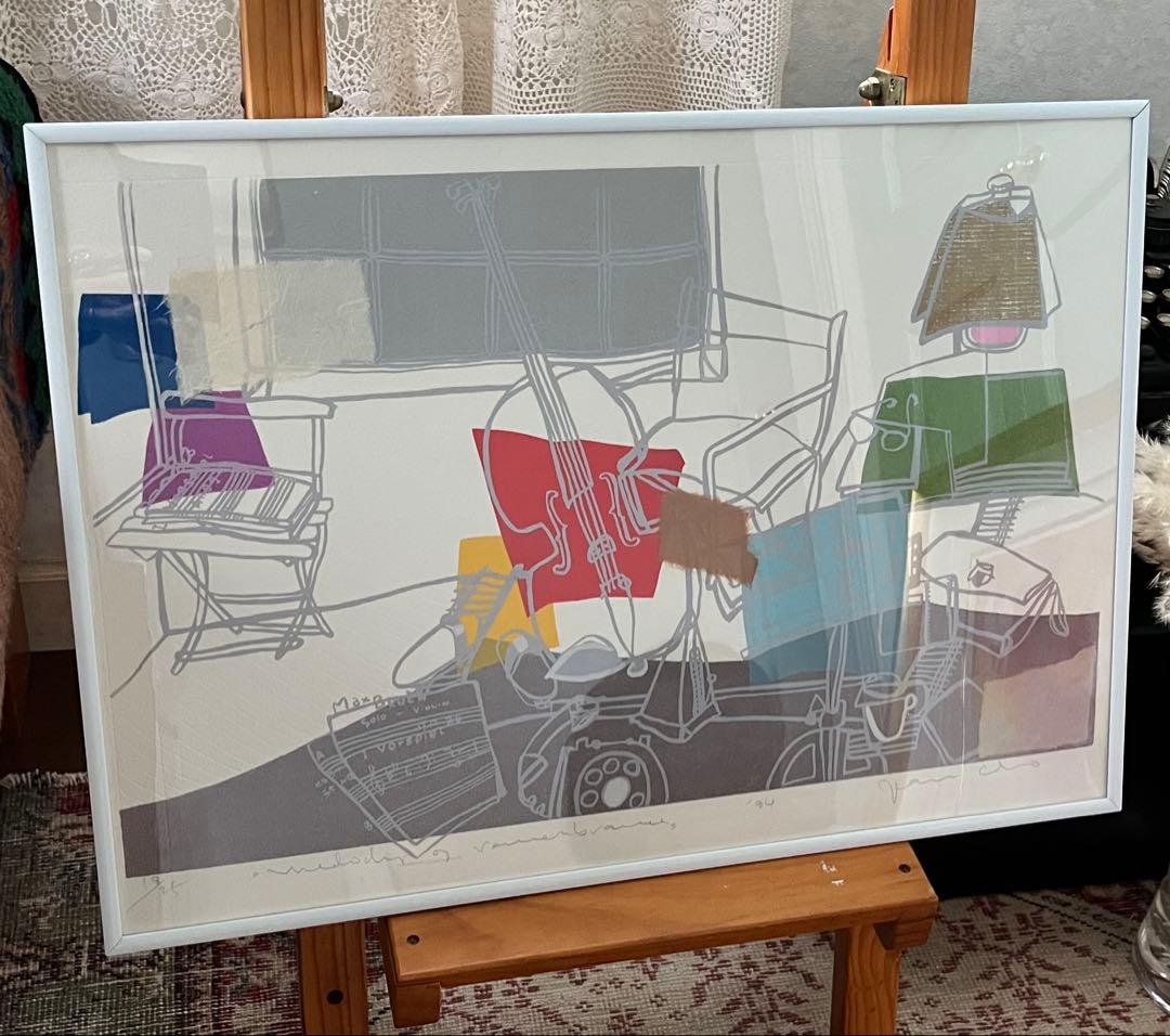 版画　シルクスクリーン　コラージュ　限定25 貴重　ジニー・キム　カナダ　新品額