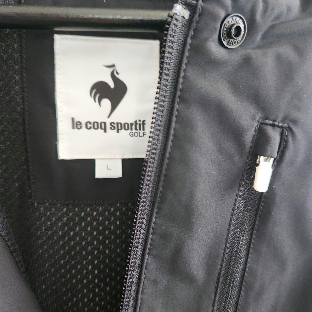 新品 ルコックスポルティフゴルフ ジャケット 黒L 暖かい le coq