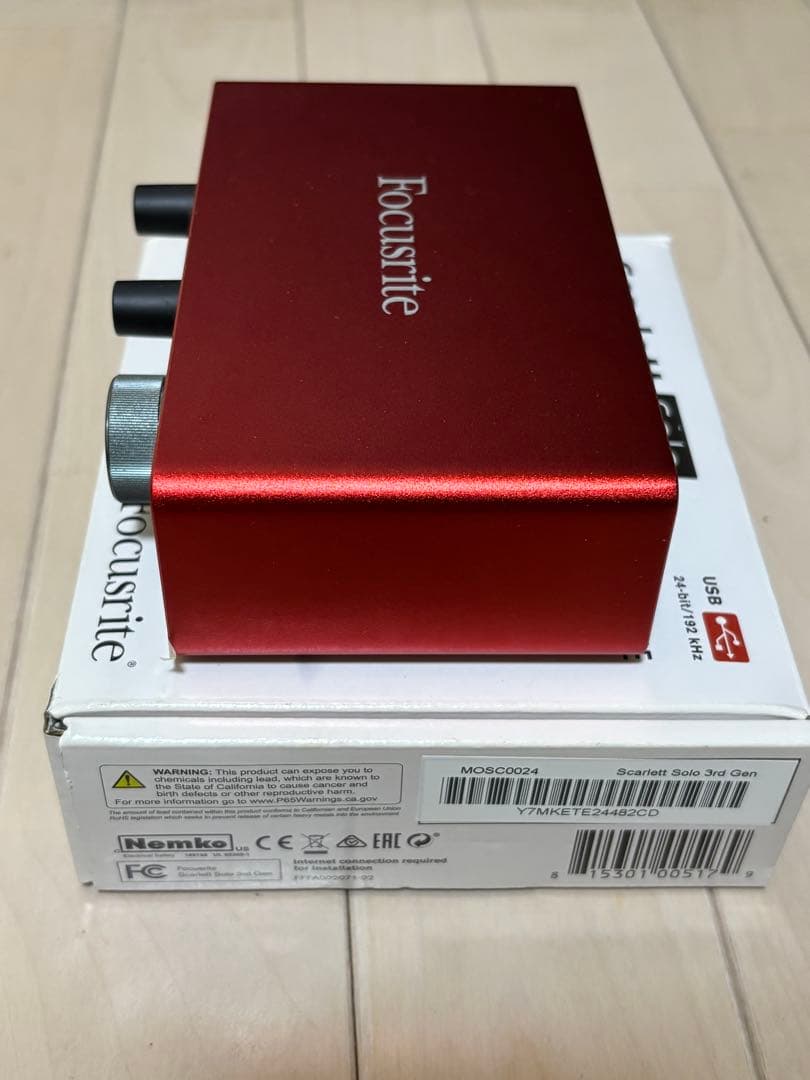 DTM・DAW Focusrite Scarlett Solo (3rd Gen)