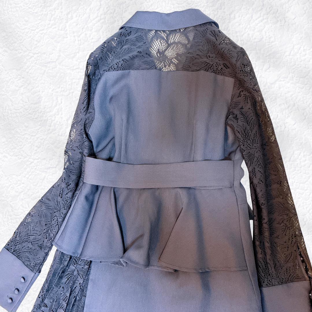 SNIDEL☆二次会 スイッチングレースドレス グレーS〜M相当 オケージョン