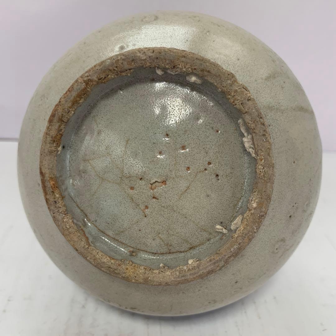 李朝　染付　壺　韓国美術　送料込み