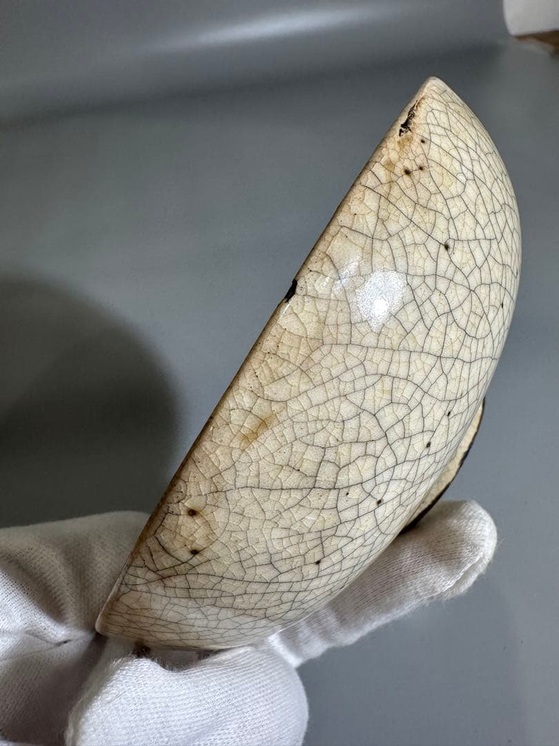 中国 仿哥釉 碗 八客