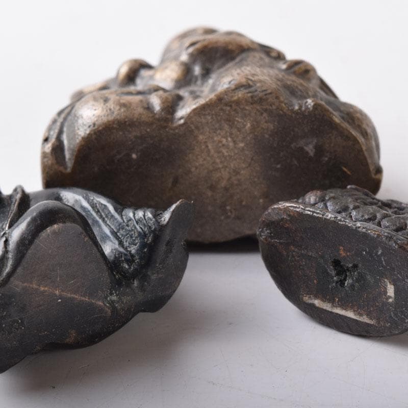 中国　古銅　チベット仏　仏像　人物像など　紙鎮　置物　6点まとめて　C　7455