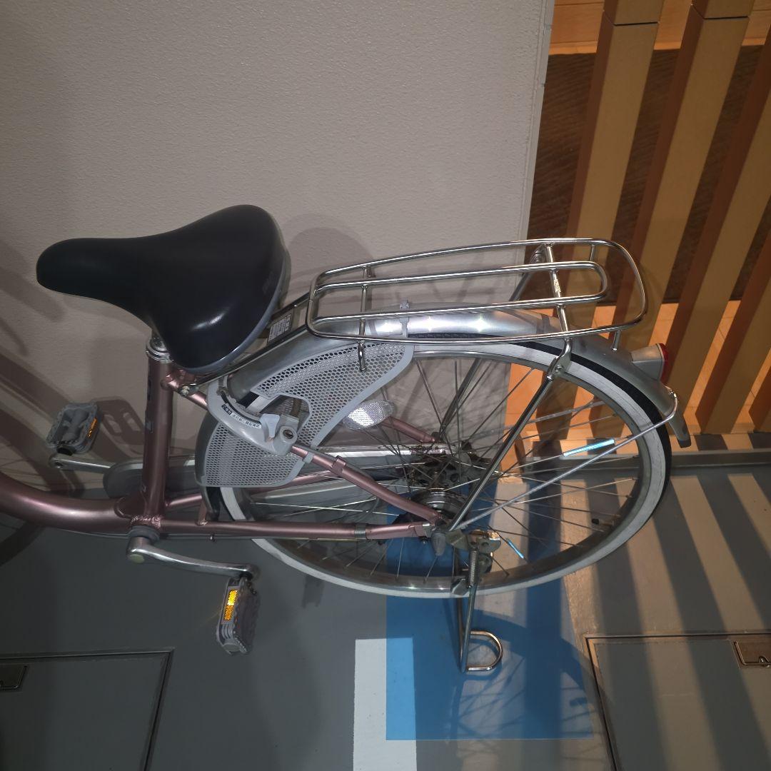 ピンク シティサイクル 前バスケット付き 広島市引取可能な方のみ