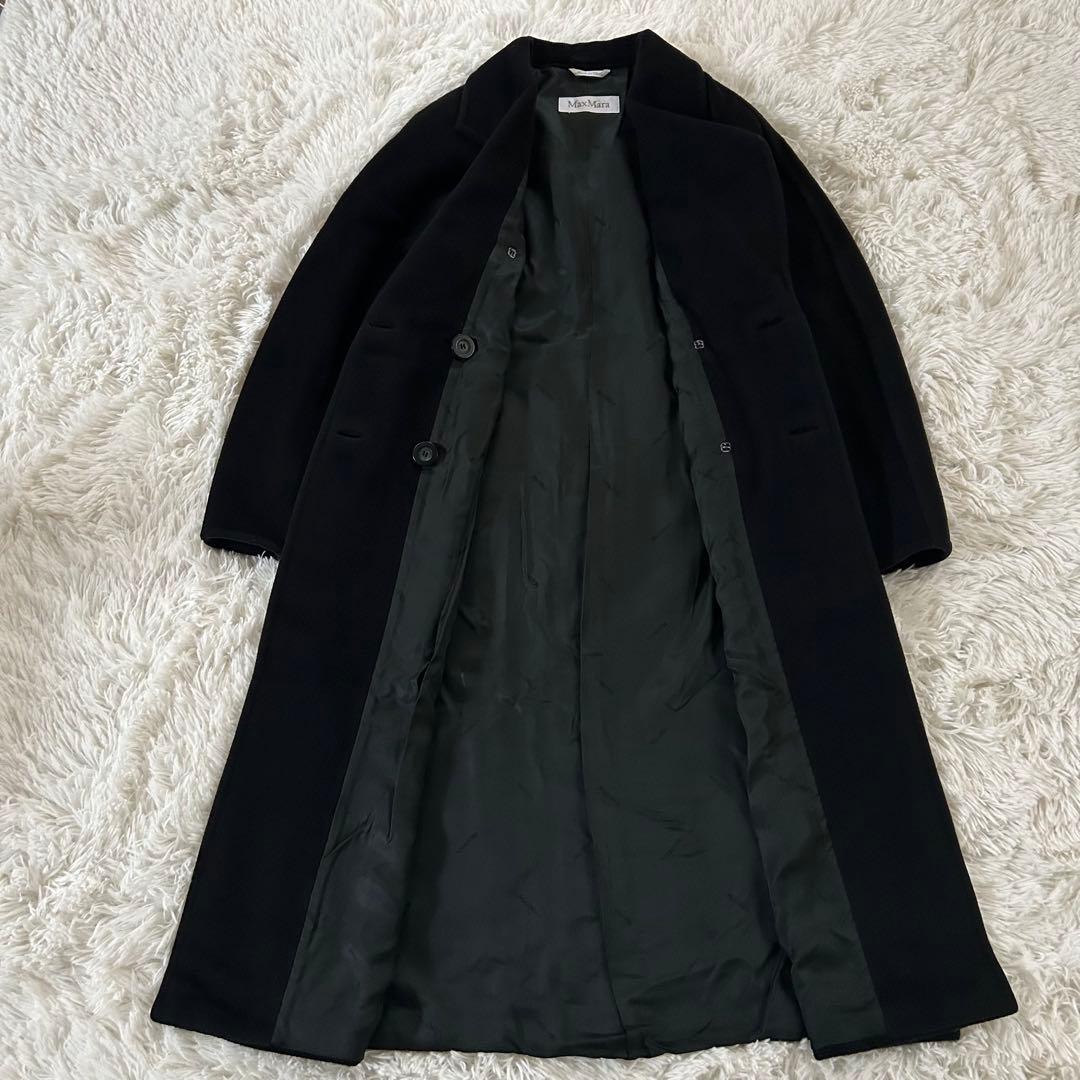 美品Max Mara 白タグ カシミヤウール ダブルブレスト チェスターコート
