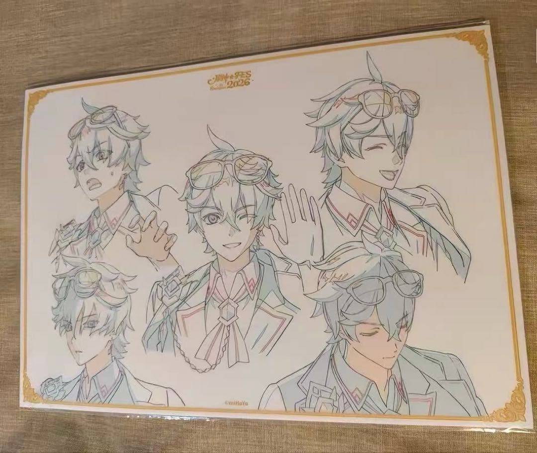 原神 fes 会場限定 vip入場特典 原画 PVCデスクマット 全種6種set