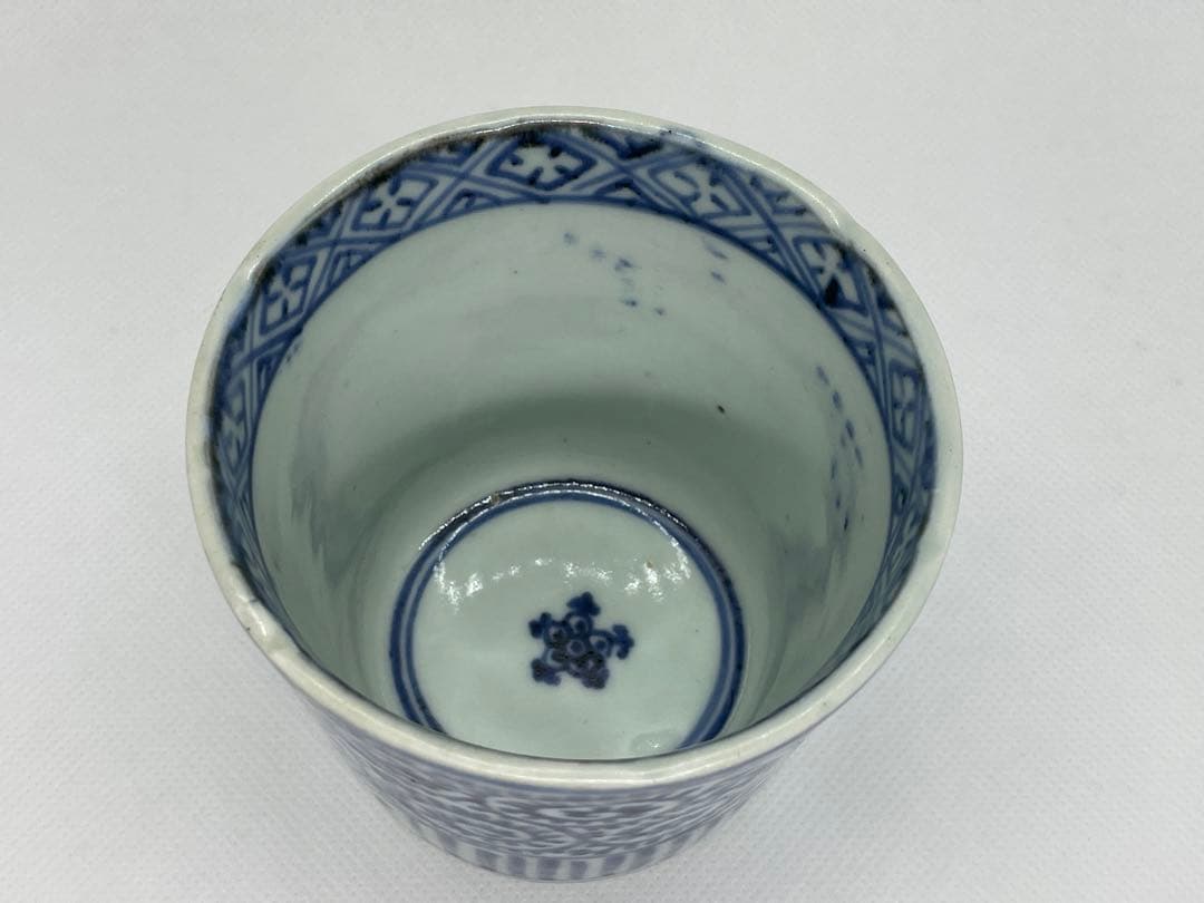 【和食器】古伊万里　少し大きめの蛸唐草蕎麦猪口　向付