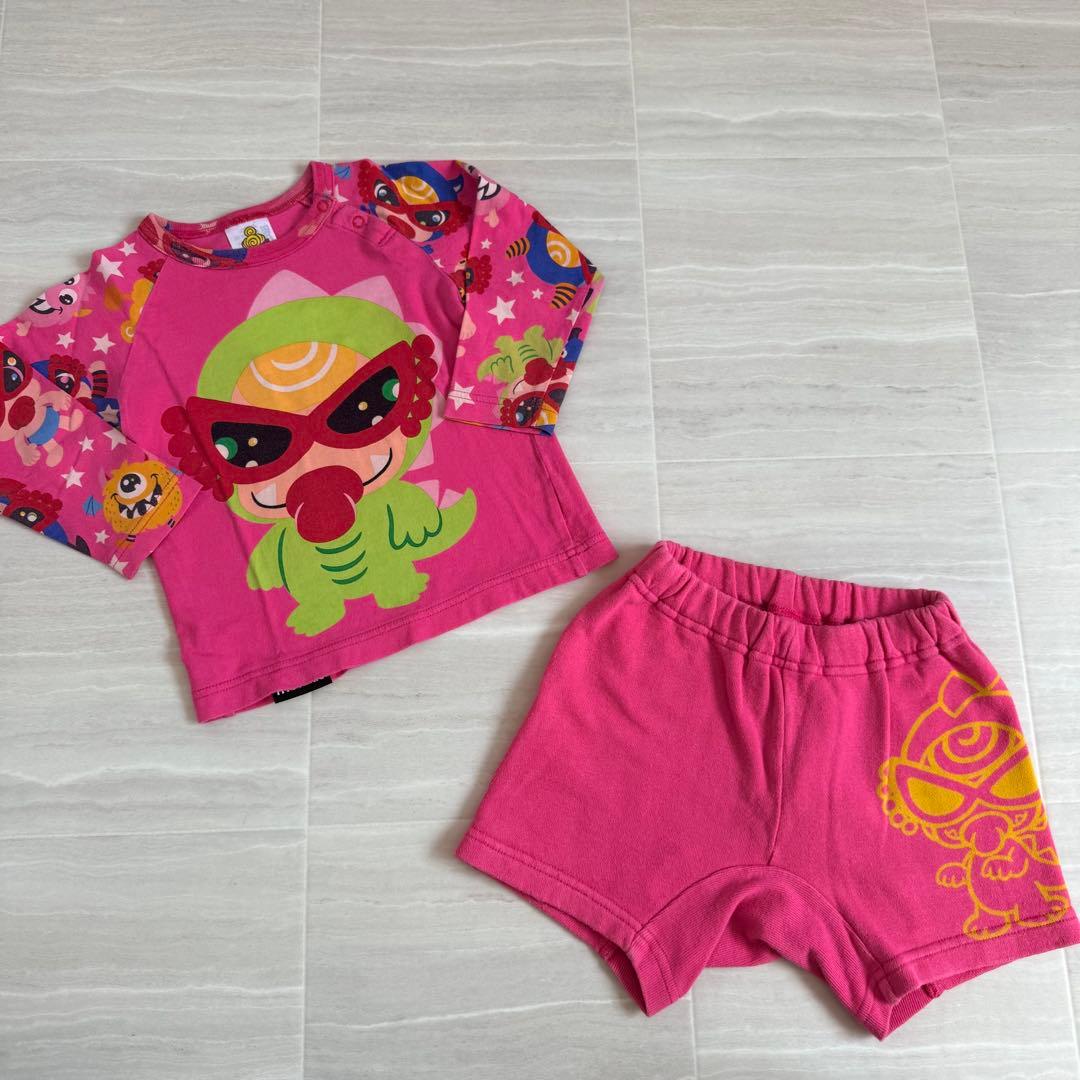 M*!様 ヒステリックミニ　«80» ミニラ　ヒレ付き　セットアップ　ピンク